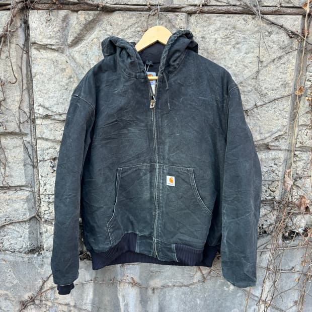 00s 칼하트 빈티지 j140 하드페이딩 덕 액티브 후드 워크 자켓