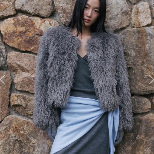 모노하 컬리 숏자켓 그레이