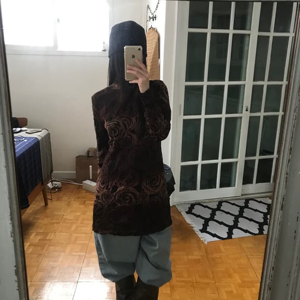 vintage pattern mash top