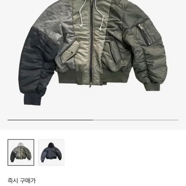 [2]프로젝트gr 언밸런스드 리워크 봄버 자켓 카키