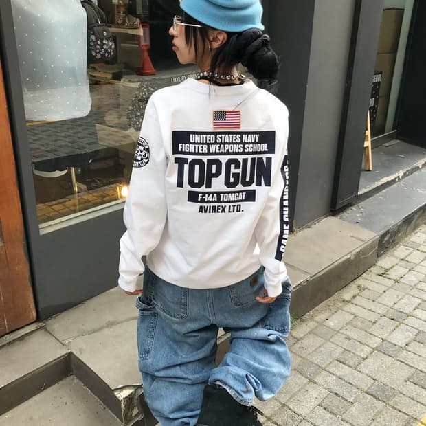 🪖 아비렉스 탑건 성조기패치 롱슬리브 🪖