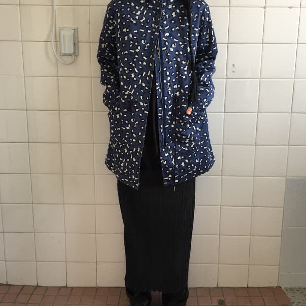 Apc leopard pattern hood jacket