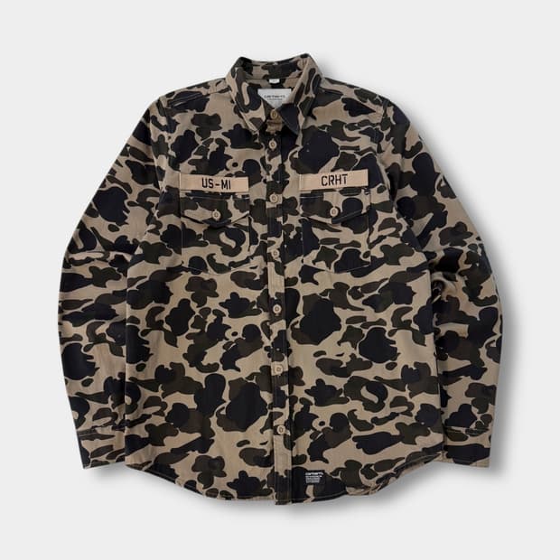 칼하트 WIP 카모플라주 밀리터리 워크 셔츠 자켓