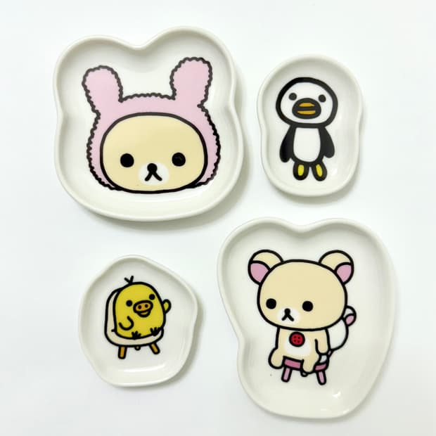 코리락쿠마 다이컷 미니 접시 트레이 4종 세트