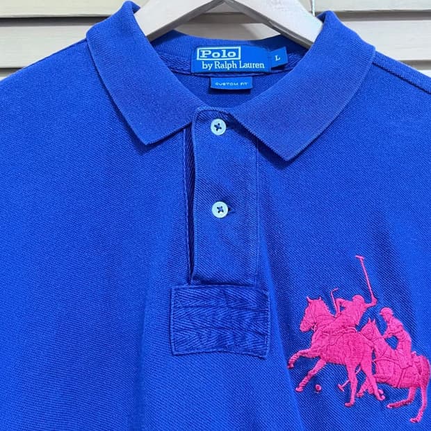 폴로랄프로렌 남성 빅포니 네이비 긴팔PK티셔츠 L사이즈