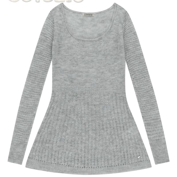 coyseio soft bell knit light grey 새상품