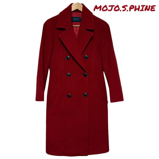 3721 모조에스핀 레드 모 캐시미어 롱코트
