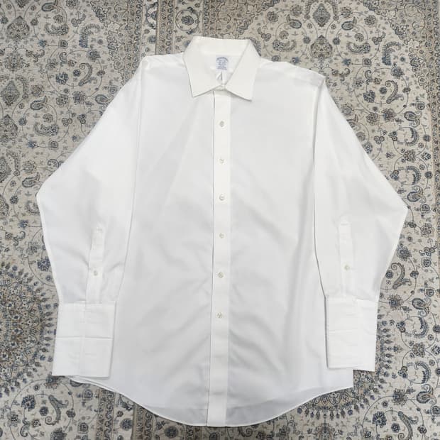 브룩스 브라더스 화이트 드레스 셔츠 16 2/1 (105-107)