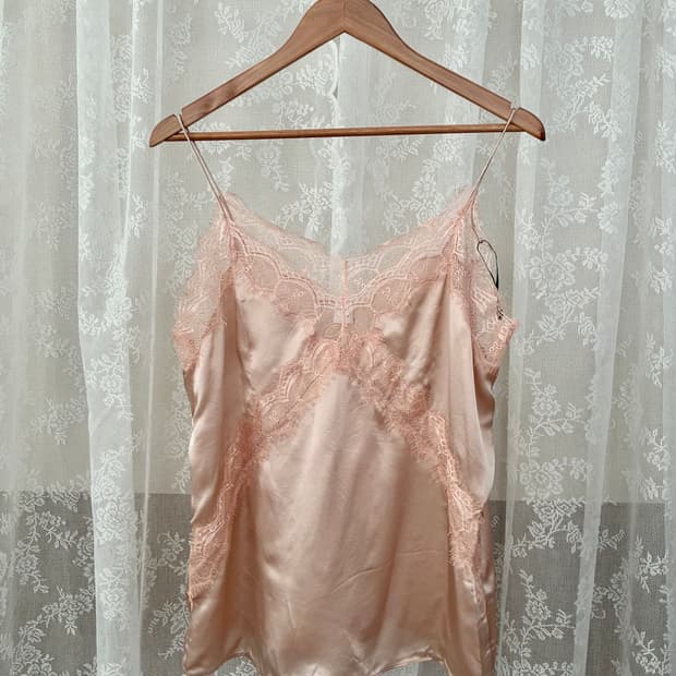 L) 마시모두띠 스튜디오 실크 레이스 탑 핑크