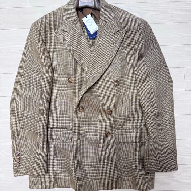 폴로 랄프로렌 더블 블레이저 자켓 글렌체크  (택달린 새상품 미개봉)