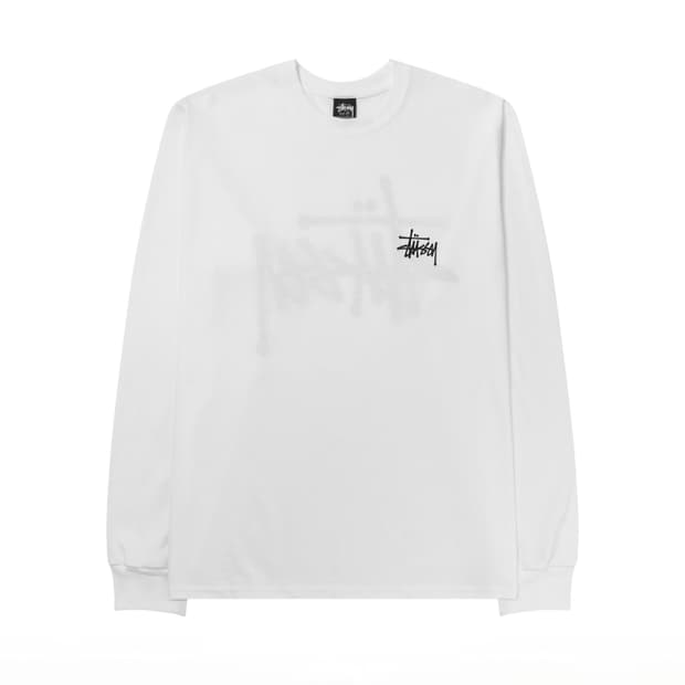 스투시 베이직 롱슬리브 티셔츠 화이트 새상품