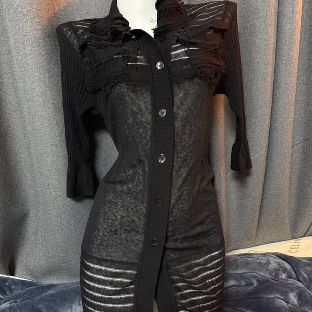 히코로비즈 (히로코 코시노)시스루 미니 원피수 가다건 