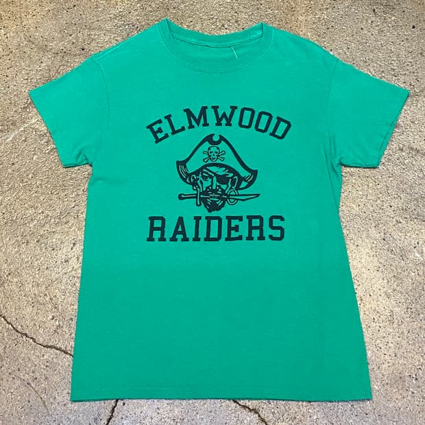 미국 빈티지 ELMWOOD 레이더스 해적 반팔티
