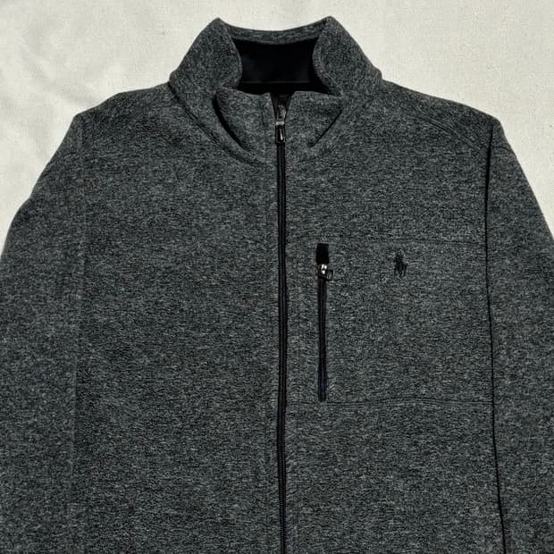 M 폴로랄프로렌 블랙 포니 챠콜 플리스 자켓