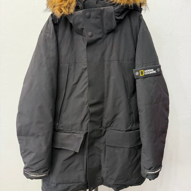 정품) 내셔널지오그래픽 남성 블랙 패딩 XL
