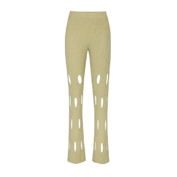 오픈와이와이 더오픈프로덕트 컷아웃 니트 팬츠 페일그린