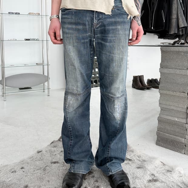 2000‘s 저버드 커브드 패널 데님 팬츠