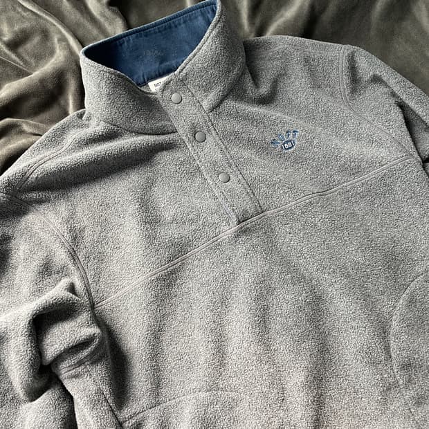 낫온리포투데이 플리스 버튼 풀오버 [그레이]