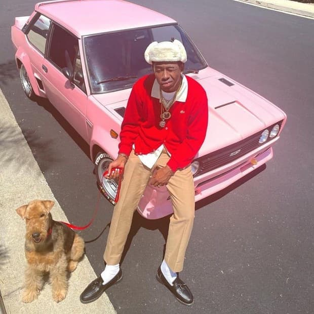 60s IZOD 라코스테 아크릴 가디건 레드