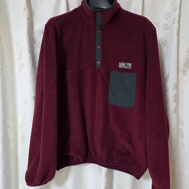 더레스큐(The Resq) 요세미티 플리스 풀오버 버건디 xl사이즈