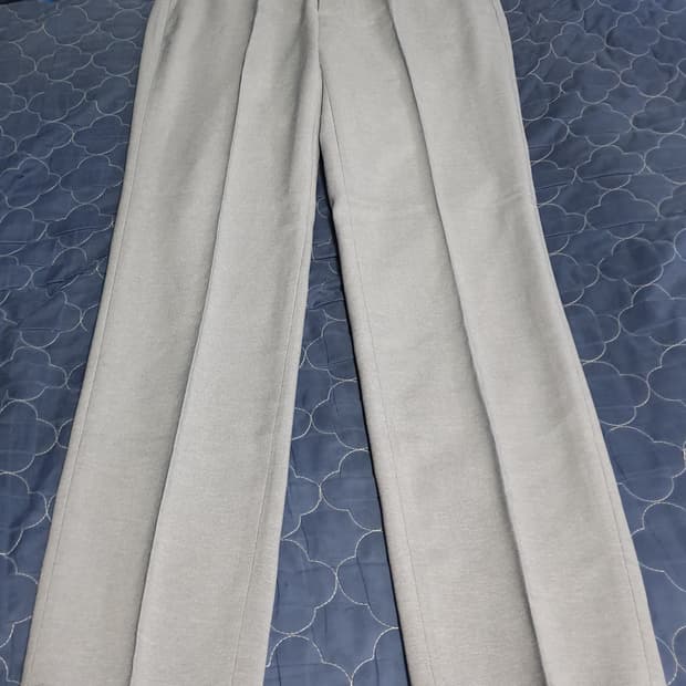 올젠 스탠다드핏 스트레치 비지니스 반밴딩 팬츠 라이트그레이 (34)