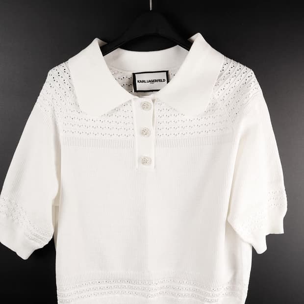 칼라거벨트 반팔 니트