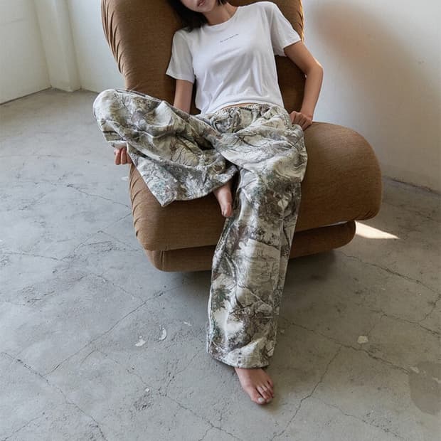 랑거 리얼트리 카모 와이드 팬츠 오픈와이와이