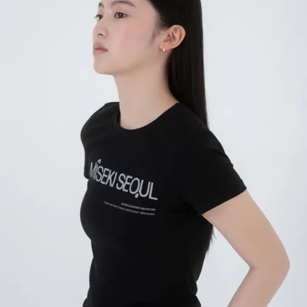 [1] 미세키서울 로고 숏 슬리브 블랙
