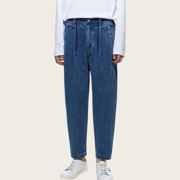 30/ 송지오 24FW 플리츠 캐롯핏 데님팬츠