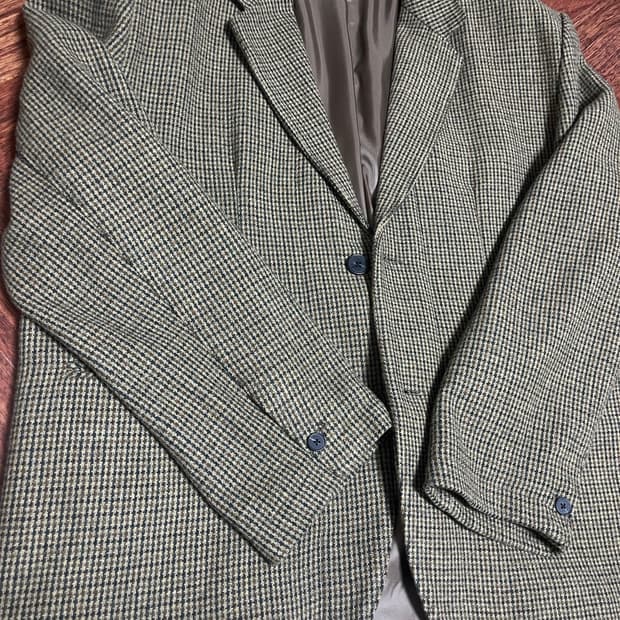 에잇세컨즈 울 블렌디드 체크 블레이져 xxl