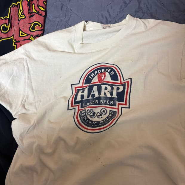 vintage harp lager beer shirts XL
