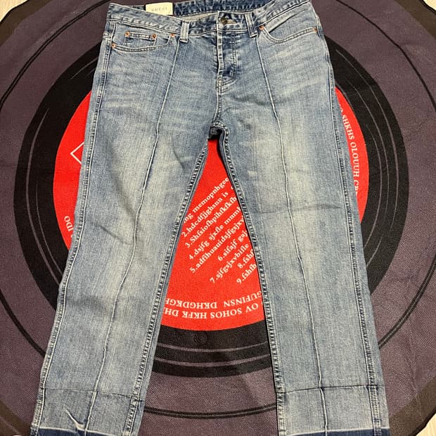 구찌 빈티지 워싱 데님 팬츠 (34)