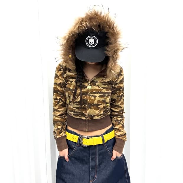 LB-03 camo hoodie zip