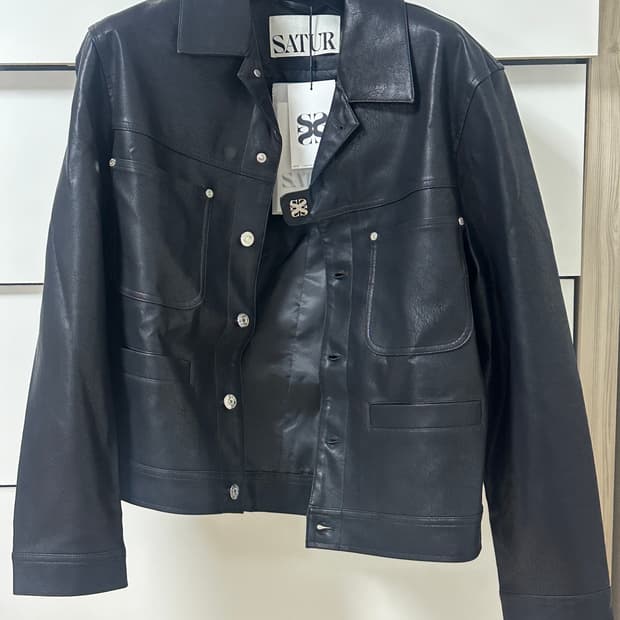 새터 폭스 레더 자켓 새상품
