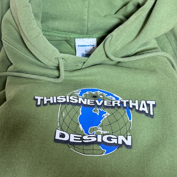 디스이즈네버댓 지구본 후드티 L