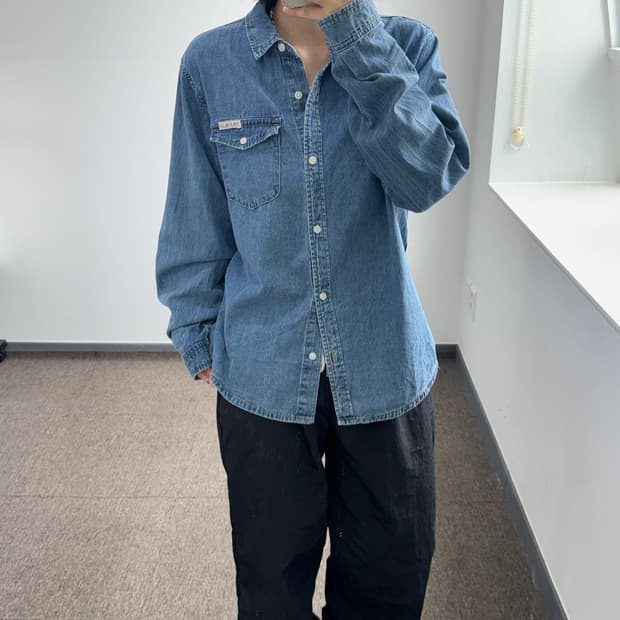 True religion 트루릴리전 데님 원포켓 셔츠
