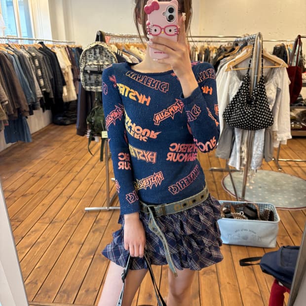 히스테릭글래머 글리터 패턴 슬리브