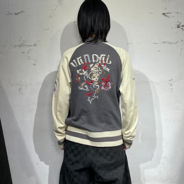 디젤 벤덜스 아카이브 오리엔탈 면 집업 해골 자수 스카쟌 M