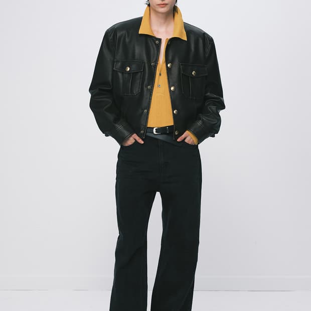 noice 퓨어 카라 가죽자켓 L사이즈