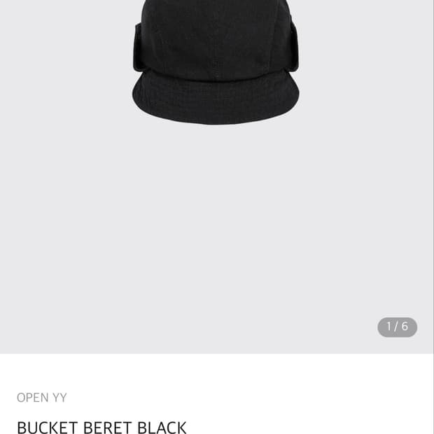 open yy BUCKET BERET BLACK