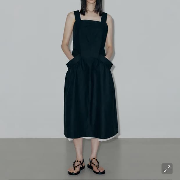 (새상품, 택o) 로우클래식 APRON DRESS 블랙 S