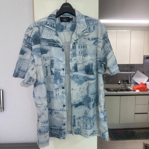 Rrl 포스트카드 반팔셔츠 xl