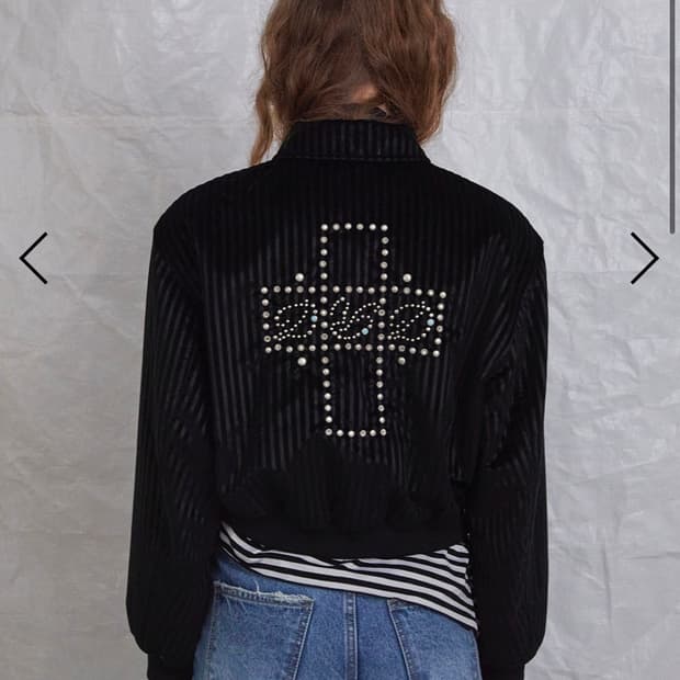 데어드 봄버자켓 벨벳 블루종