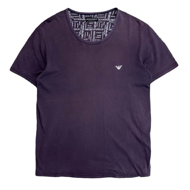 EMPORIO ARMANI 이글 자수 크루넥 티셔츠
