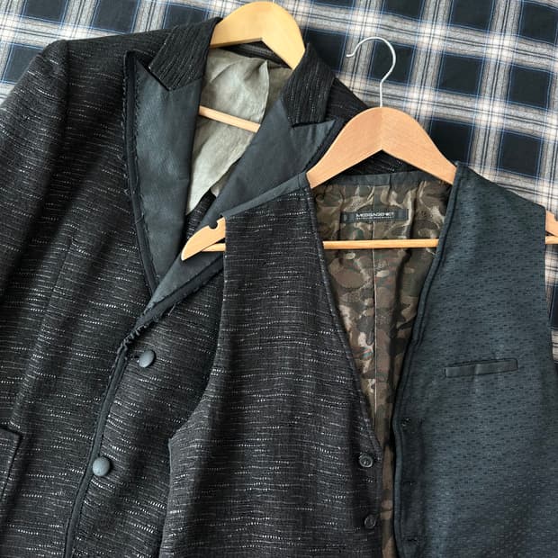 메사제리에 MESSAGERIE 자켓 + 조끼 세트 (마르지엘라 느낌)
