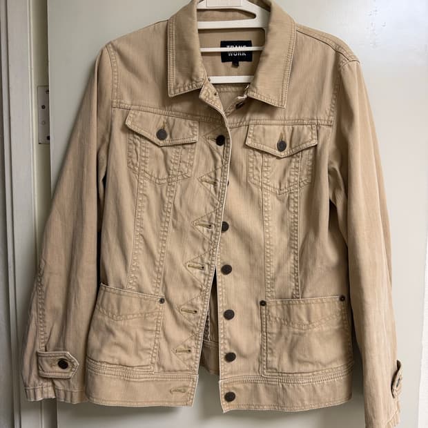 브라운 베이지 청자켓 아우터