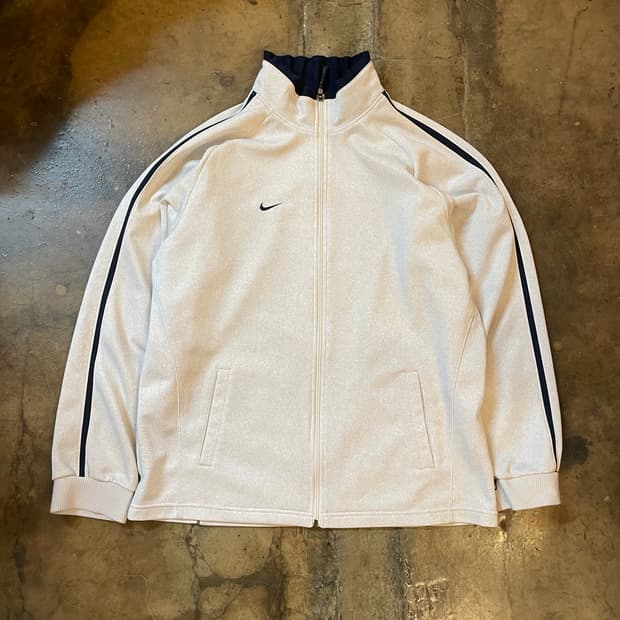 나이키 00s 오트밀 사이드라인 드라이핏 올드스쿨 트랙탑 집업 져지