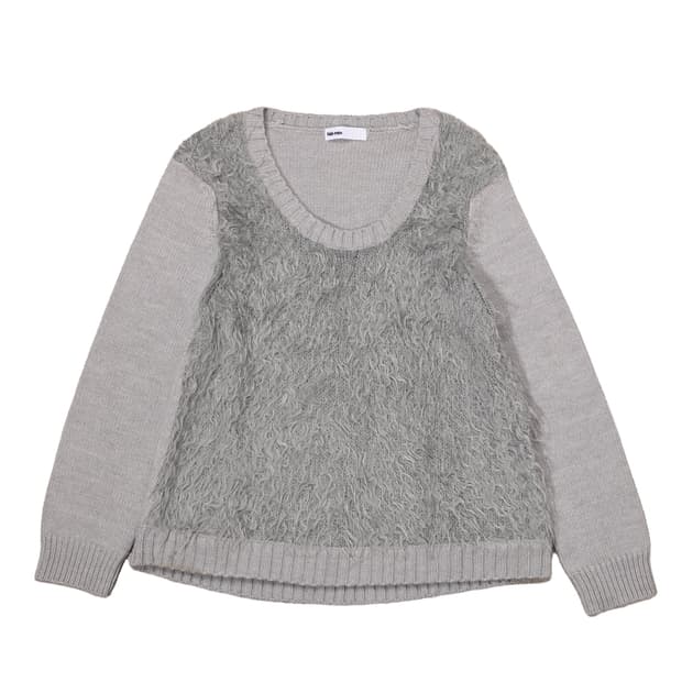 Ne-net fur point knit sweat