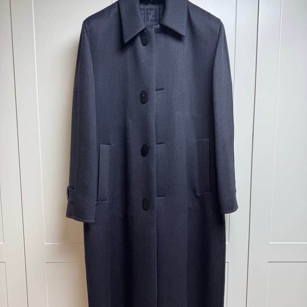 펜디 FF 자카드 백 플리츠 싱글 코트 IT48 (100)