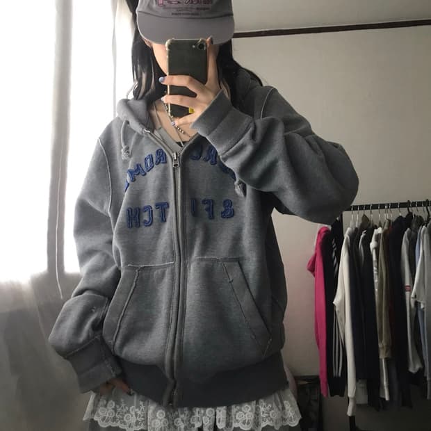 아베크롬비 그레이 후드집업